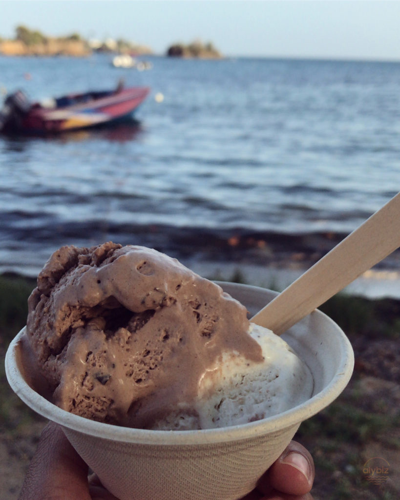 Chocolate and nutmeg ice cream